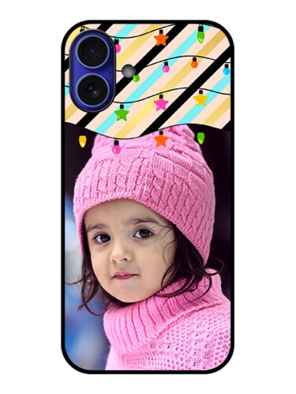 Custom iPhone 16 Plus Custom Metal Phone Case - Lights Hanging Design