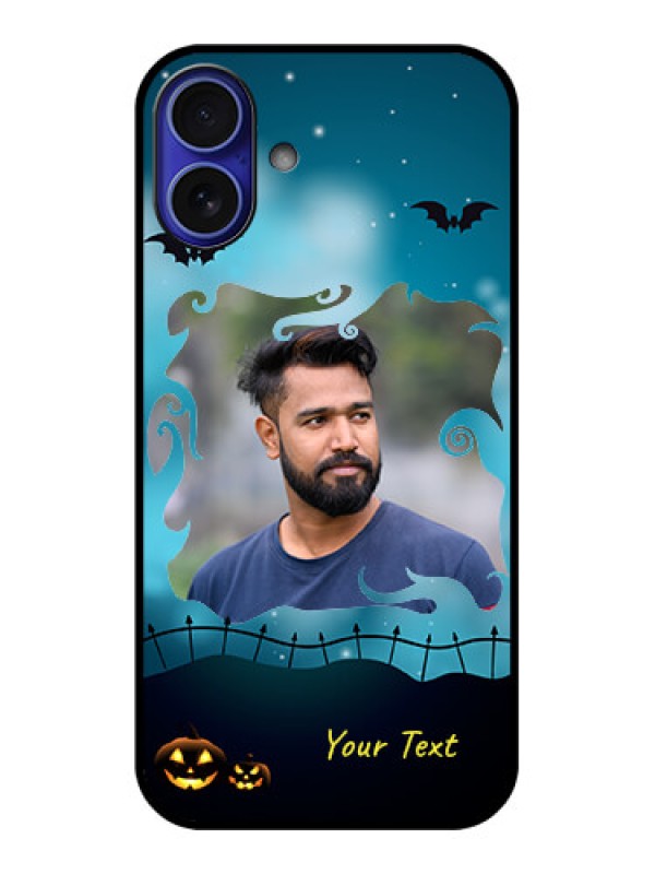 Custom iPhone 16 Plus Custom Metal Phone Case - Halloween Frame Design