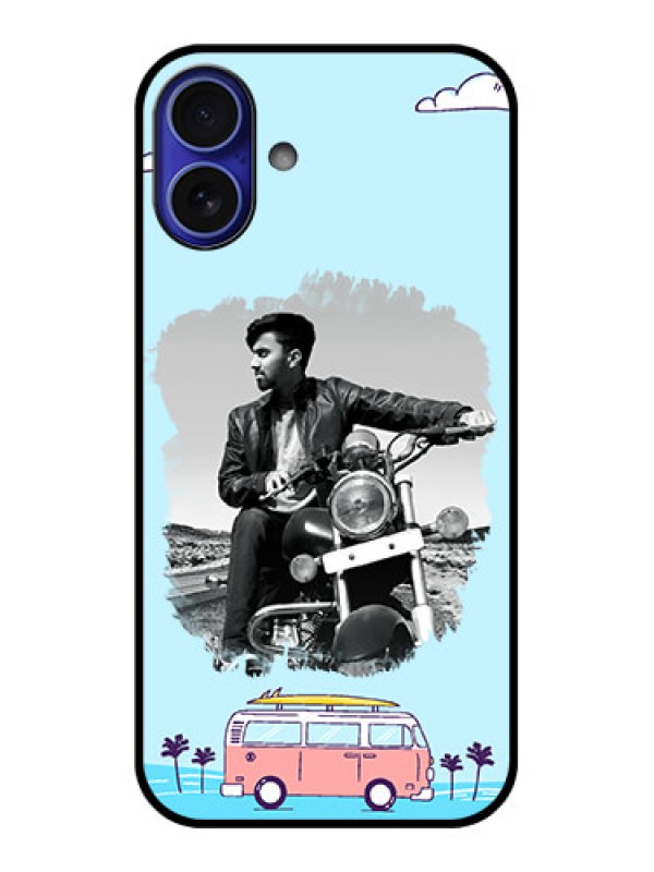 Custom iPhone 16 Plus Custom Metal Phone Case - Travel and Adventure Design