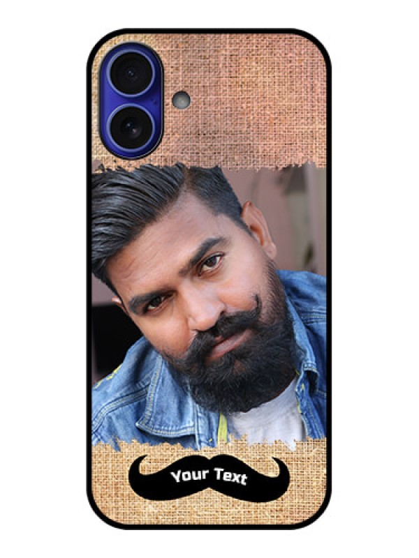 Custom iPhone 16 Plus Custom Metal Phone Case - With Texture Design