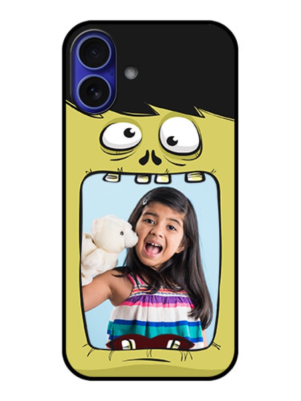 Custom iPhone 16 Plus Custom Metal Phone Case - Cartoon Monster Back Case Design