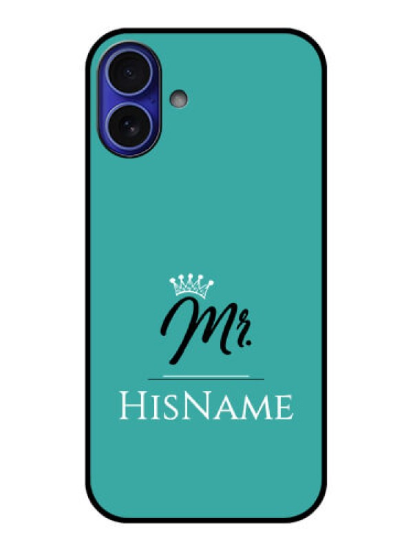 Custom iPhone 16 Plus Custom Metal Phone Case - Mr With Name Design