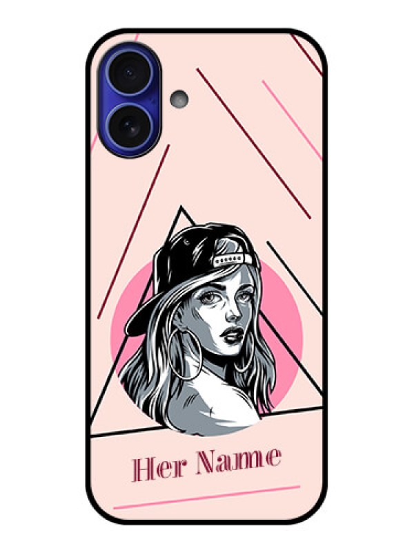 Custom iPhone 16 Plus Custom Metal Phone Case - Rockstar Girl Design