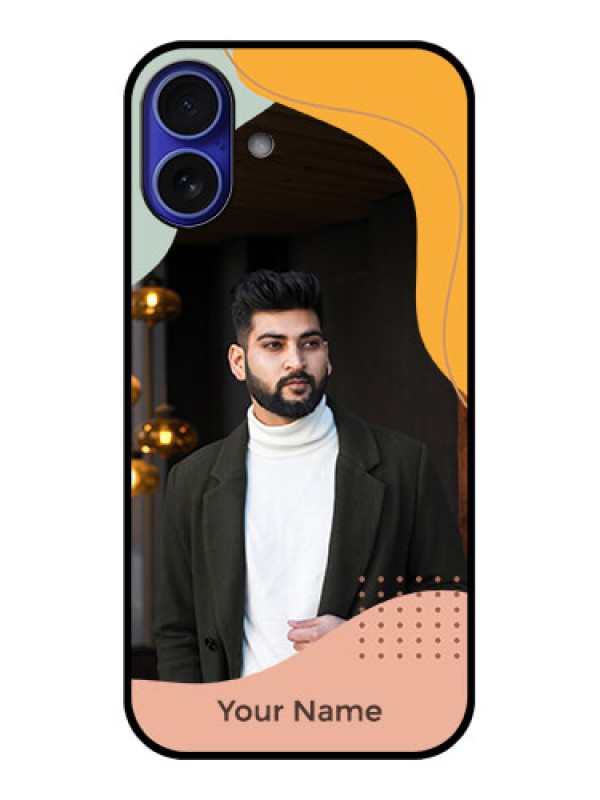 Custom iPhone 16 Plus Custom Metal Phone Case - Tri - Coloured Overlay Design