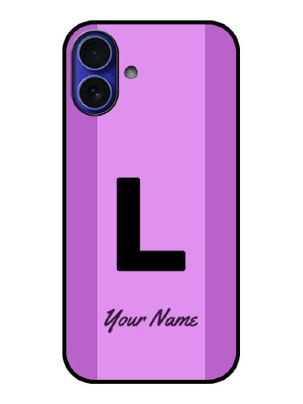 Custom iPhone 16 Plus Custom Metal Phone Case - Tricolor Custom Text Design