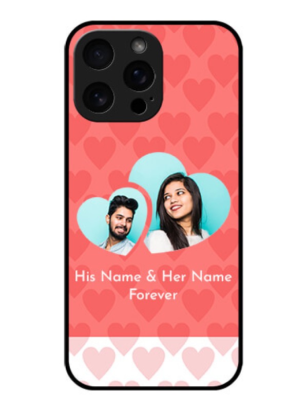 Custom iPhone 16 Pro Max Custom Metal Phone Case - Couple Pic Upload Design