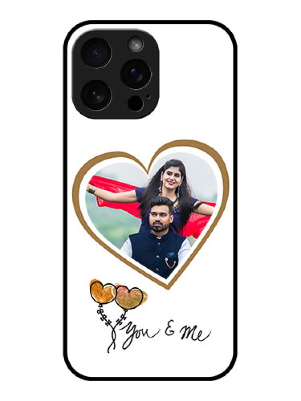 Custom iPhone 16 Pro Max Custom Metal Phone Case - You and Me Design