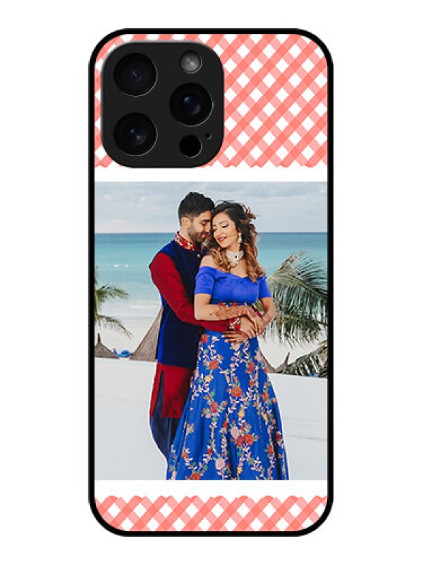 Custom iPhone 16 Pro Max Custom Metal Phone Case - Pink Pattern Design