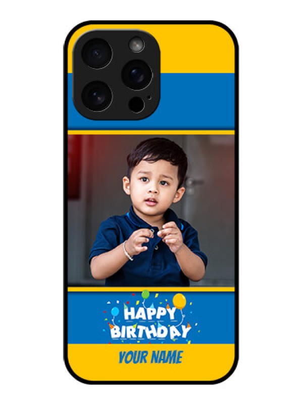 Custom iPhone 16 Pro Max Custom Metal Phone Case - Birthday Wishes Design