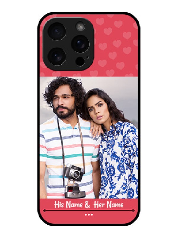 Custom iPhone 16 Pro Max Custom Metal Phone Case - Simple Love Design