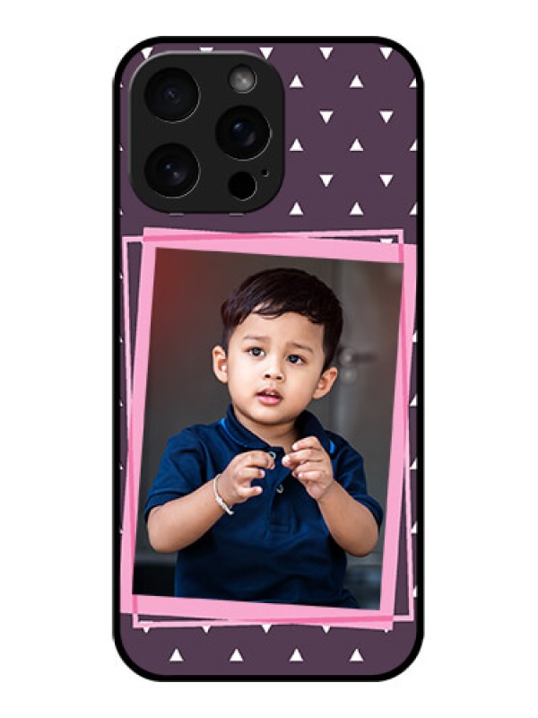 Custom iPhone 16 Pro Max Custom Metal Phone Case - Triangle Pattern Dotted Design