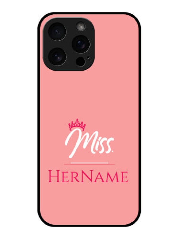 Custom iPhone 16 Pro Max Custom Metal Phone Case - Mrs With Name Design