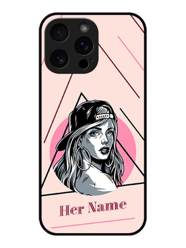 Custom iPhone 16 Pro Max Custom Metal Phone Case - Rockstar Girl Design