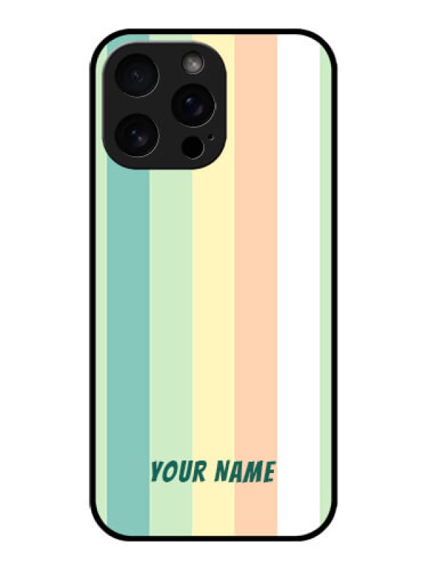 Custom iPhone 16 Pro Max Custom Metal Phone Case - Multi - Colour Stripes Design