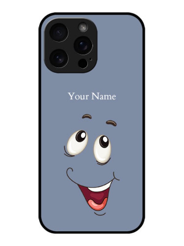 Custom iPhone 16 Pro Max Custom Metal Phone Case - Laughing Cartoon Face Design