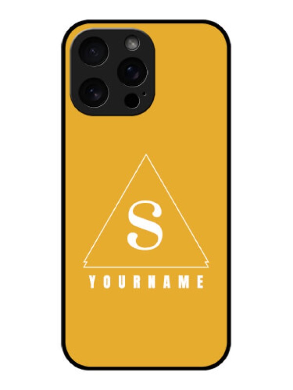 Custom iPhone 16 Pro Max Custom Metal Phone Case - Simple Triangle Design