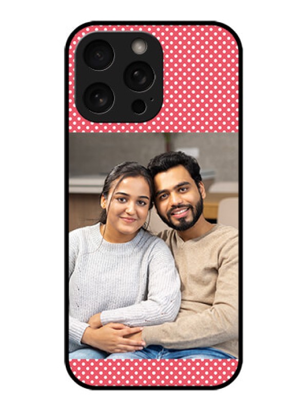 Custom iPhone 16 Pro Custom Metal Phone Case - White Dotted Design