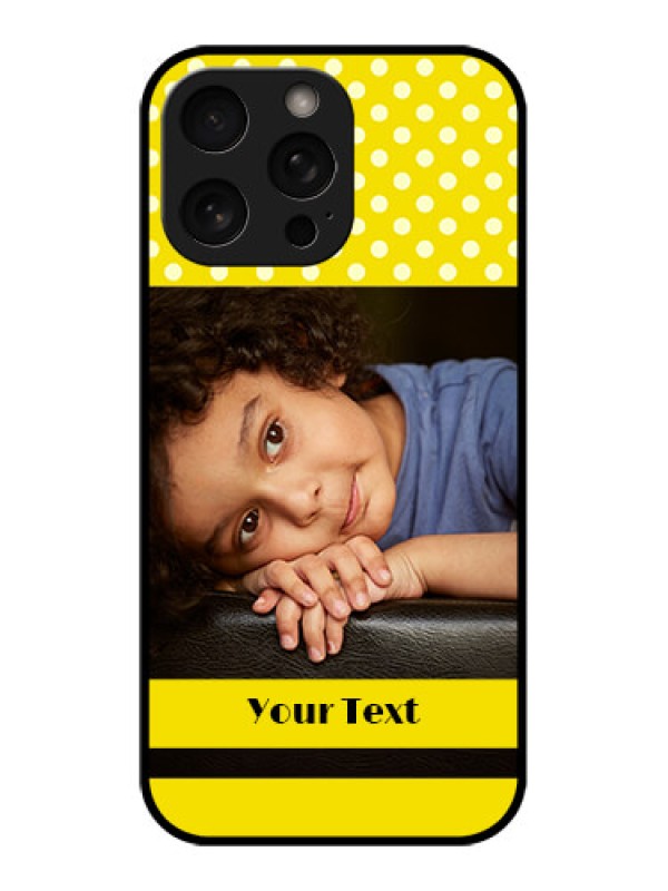 Custom iPhone 16 Pro Custom Metal Phone Case - Bright Yellow Case Design
