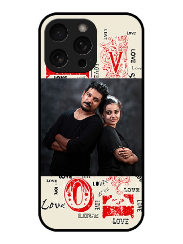 Custom iPhone 16 Pro Custom Metal Phone Case - Trendy Love Design Case