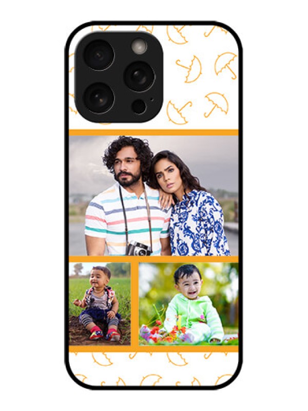 Custom iPhone 16 Pro Custom Metal Phone Case - Yellow Pattern Design