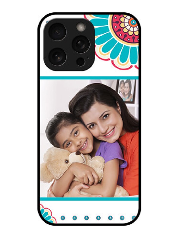 Custom iPhone 16 Pro Custom Metal Phone Case - Flower Design