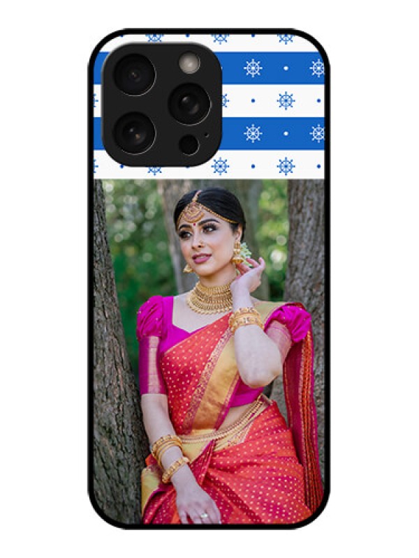 Custom iPhone 16 Pro Custom Metal Phone Case - Snow Pattern Design