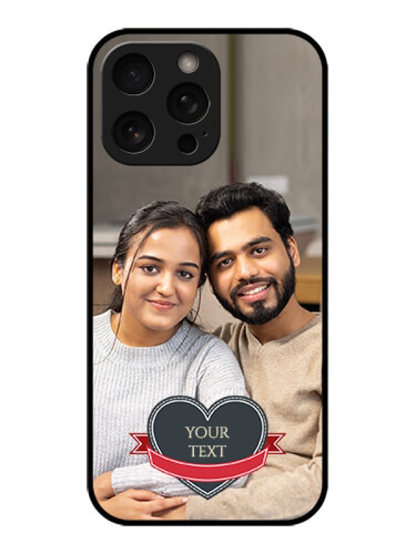 Custom iPhone 16 Pro Custom Metal Phone Case - Just Married Couple Design