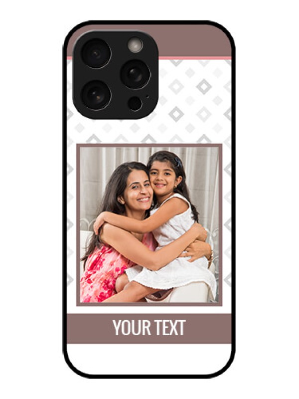 Custom iPhone 16 Pro Custom Metal Phone Case - Simple Diamond Design