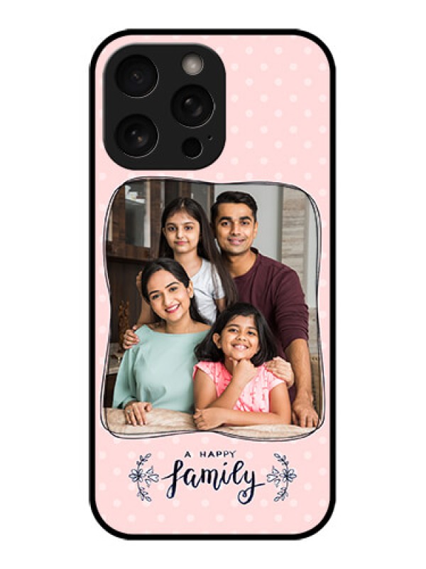 Custom iPhone 16 Pro Custom Metal Phone Case - Family With Dots Design