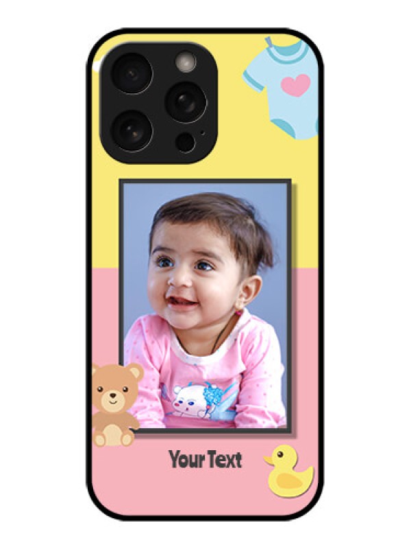 Custom iPhone 16 Pro Custom Metal Phone Case - Kids 2 Color Design