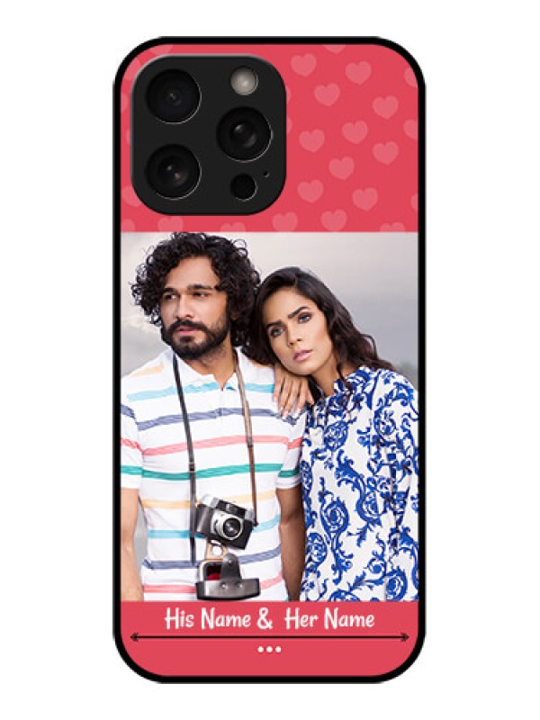 Custom iPhone 16 Pro Custom Metal Phone Case - Simple Love Design