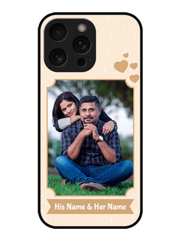 Custom iPhone 16 Pro Custom Metal Phone Case - With Confetti Love Design