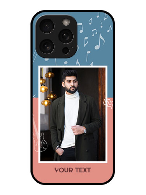 Custom iPhone 16 Pro Custom Metal Phone Case - With Color Musical Note Design