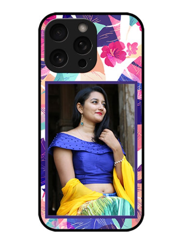 Custom iPhone 16 Pro Custom Metal Phone Case - Abstract Floral Design