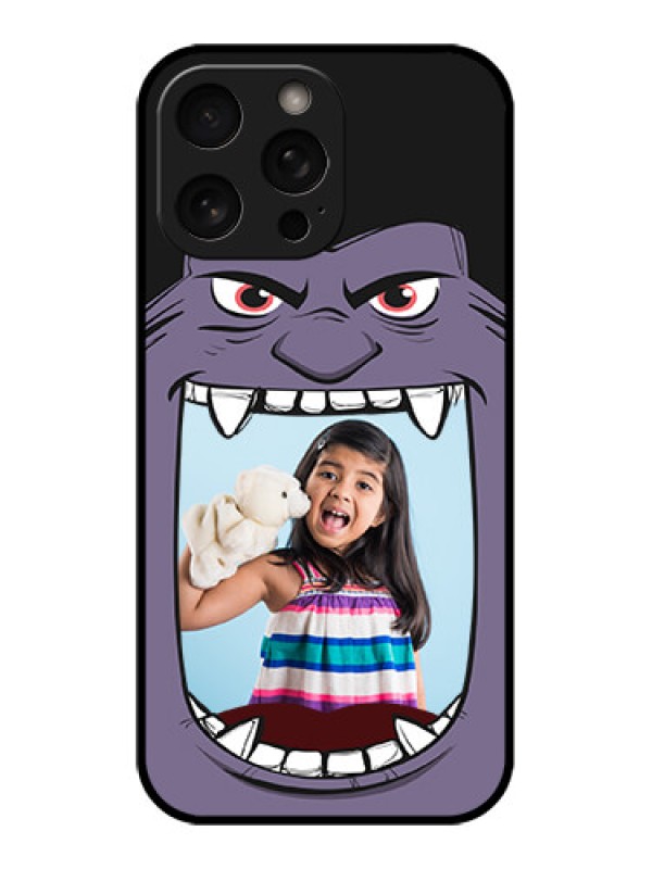 Custom iPhone 16 Pro Custom Metal Phone Case - Angry Monster Design