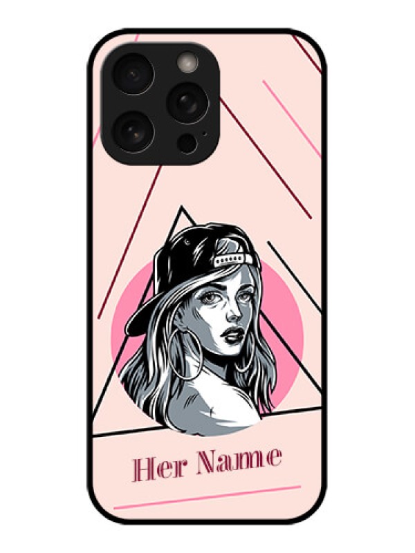 Custom iPhone 16 Pro Custom Metal Phone Case - Rockstar Girl Design