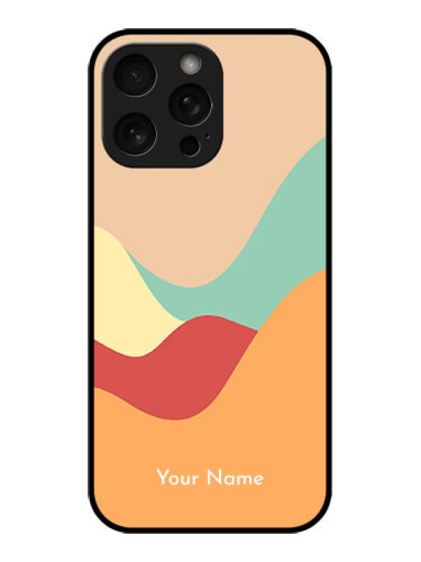 Custom iPhone 16 Pro Custom Metal Phone Case - Ocean Waves Multi - Colour Design