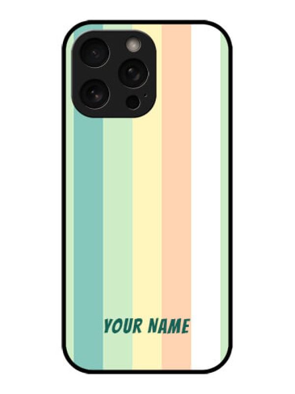 Custom iPhone 16 Pro Custom Metal Phone Case - Multi - Colour Stripes Design