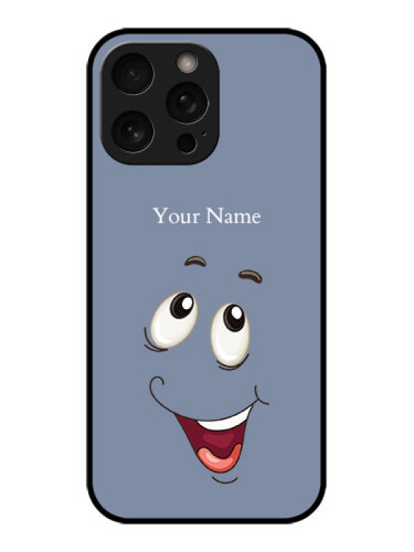 Custom iPhone 16 Pro Custom Metal Phone Case - Laughing Cartoon Face Design