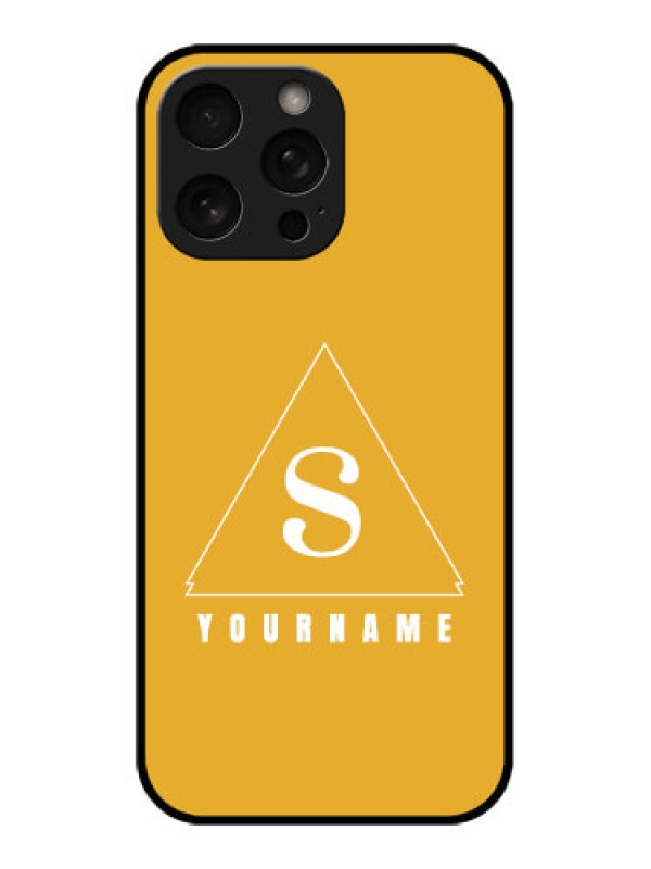 Custom iPhone 16 Pro Custom Metal Phone Case - Simple Triangle Design