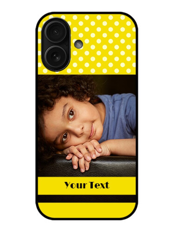 Custom iPhone 16 Custom Metal Phone Case - Bright Yellow Case Design