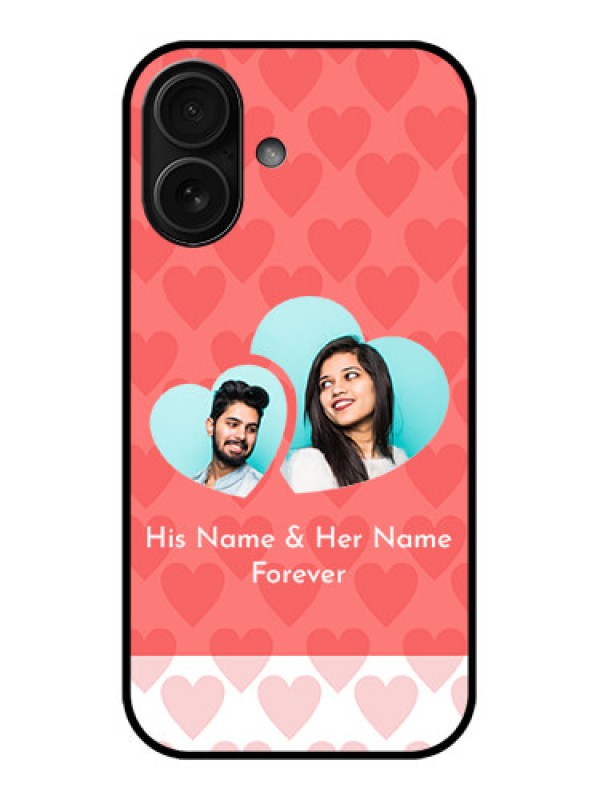 Custom iPhone 16 Custom Metal Phone Case - Couple Pic Upload Design
