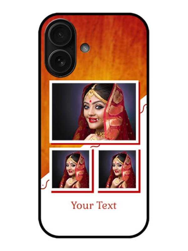 Custom iPhone 16 Custom Metal Phone Case - Wedding Memories Design