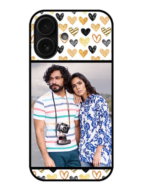 Custom iPhone 16 Custom Metal Phone Case - Love Symbol Design