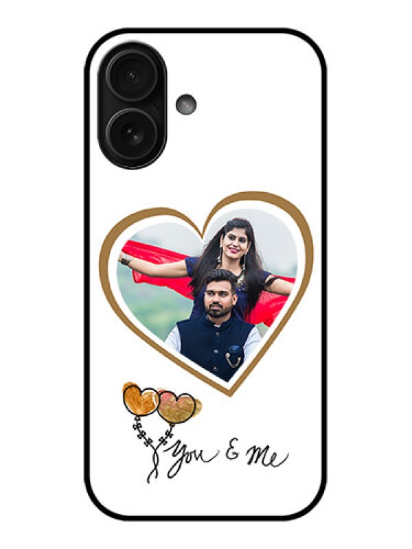 Custom iPhone 16 Custom Metal Phone Case - You and Me Design