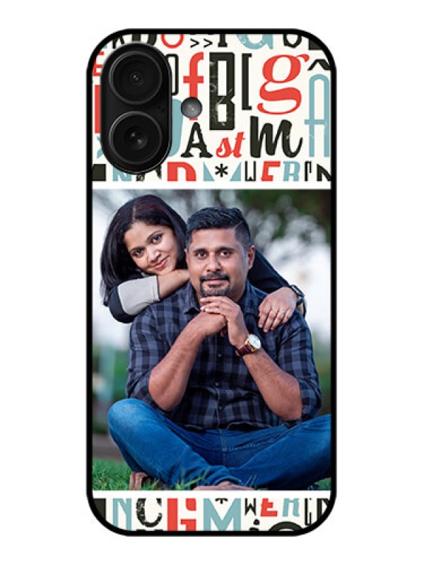 Custom iPhone 16 Custom Metal Phone Case - Alphabet Design