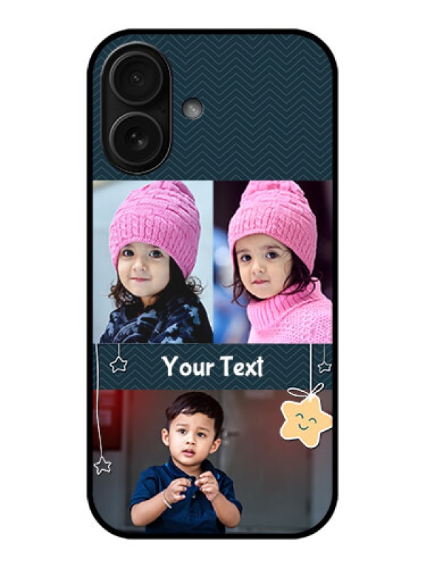 Custom iPhone 16 Custom Metal Phone Case - Hanging Stars Design