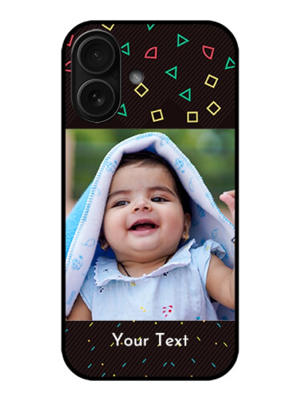 Custom iPhone 16 Custom Metal Phone Case - With Confetti Birthday Design