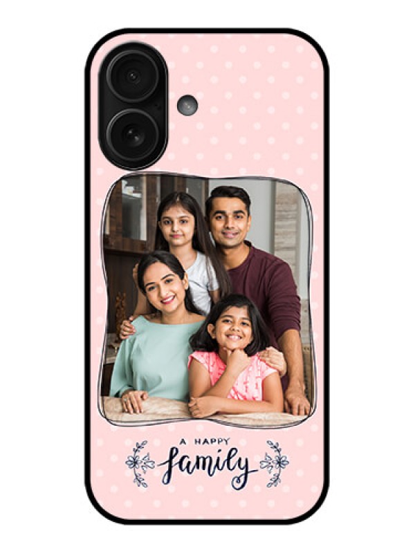 Custom iPhone 16 Custom Metal Phone Case - Family With Dots Design