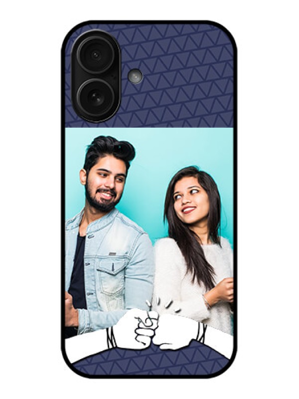 Custom iPhone 16 Custom Metal Phone Case - With Best Friends Design